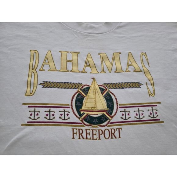Vintage Bahamas Destination Travel Shirt Men's XXL 80s Single Stitch Made USA - Picture 1 of 11